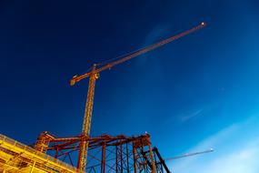 Crane construction industry and Blue Sky