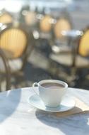mug of sweet coffee on the table