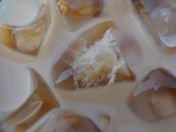 milkshake with ice cubes