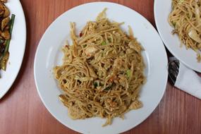 delicious noodles on a plate
