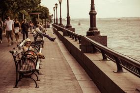 Waterfront Child Park Bench