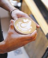 delicious hot drink in your hands