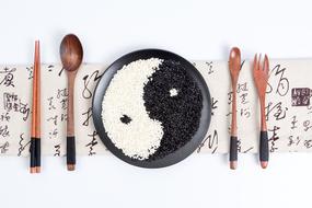 Useful caviar in the yin yang sign