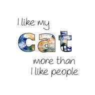 cat quote word art