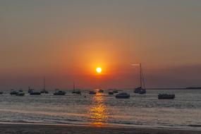 Mouth Guadalquivir Sunset