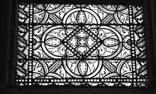 Stained Glass Photo Black White