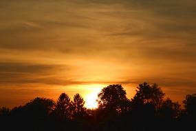 Sunset Darkness Mysterious