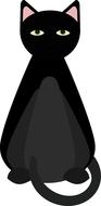 graphic black cat clipart