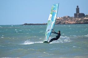 Surf Surfer in Sea at summer