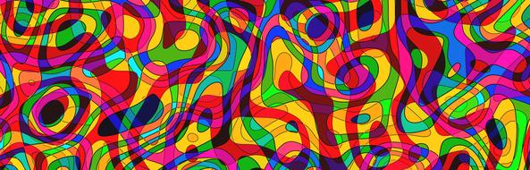 abstract lines wave colorful