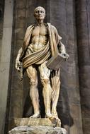 bronze statue of man body