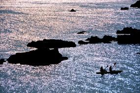 Sea Sunset Canoeing