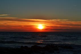 Sea Sunset Water