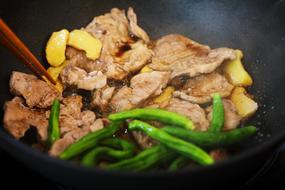 delicious pork meat with spices