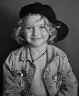 Child Boy monochrome portrait