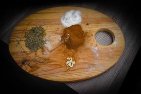 wooden spice board
