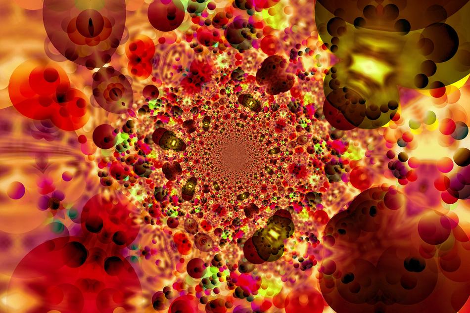 big bang bright background structure