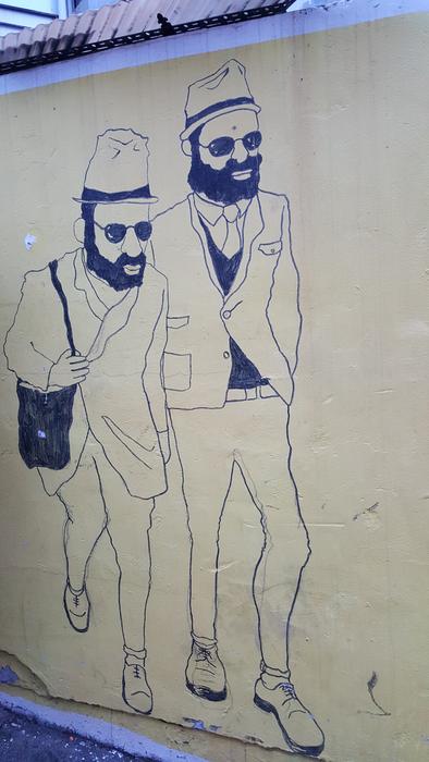 Mural Itaewon on wall