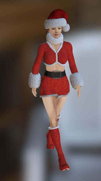 santa girl women s christmas red