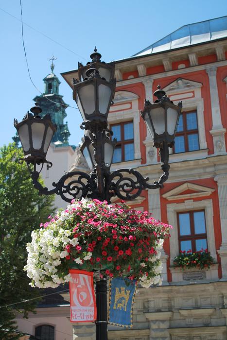 Lantern Street Lamp Flowers