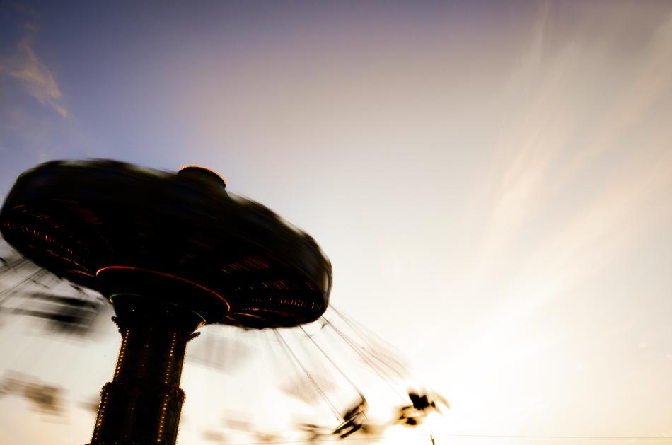 Amusement Park Dusk Sunset