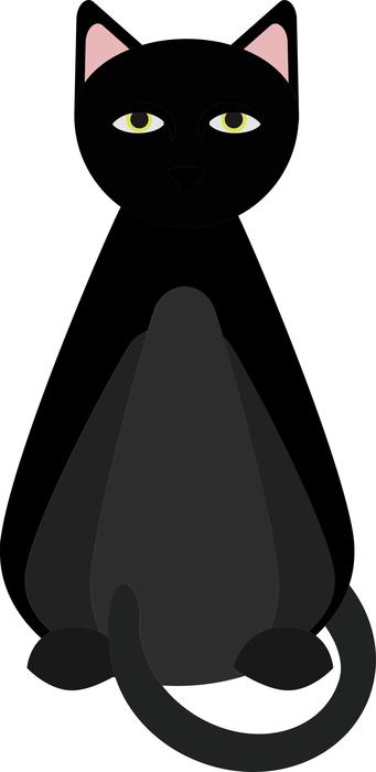 graphic black cat clipart