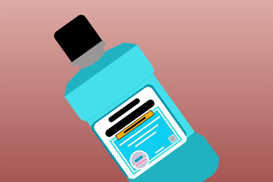 listerine mouth wash hygiene drawing
