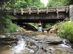 Girl in River Water