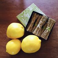sour lemon on a plate