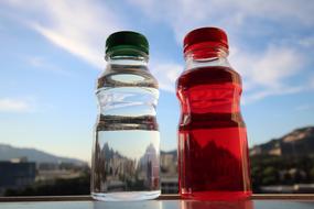 Water Bottle and juice