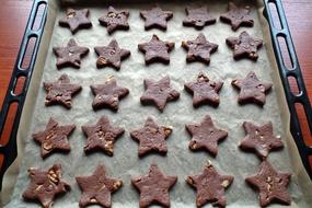 Chocolate star cookies