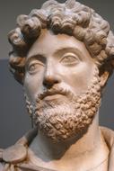 sculpture of a man with a beard