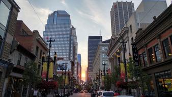 Calgary Sunset Pedestrian Zone
