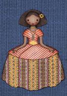 book illustration, princess in a beautiful dress