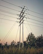 Electricity Pole at Sunset