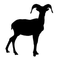 goat animal silhouette black