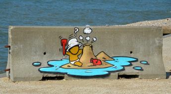 Beach Graffiti Drawing