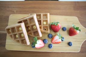 delicious strawberry waffles