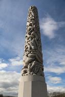 stone sculpture with patterns