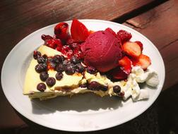 fruit sweet cream dessert