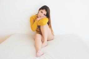 yellow sweater