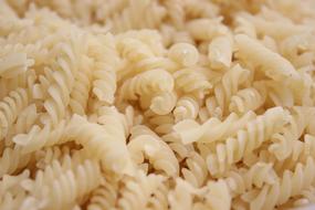 boiled noodles close up