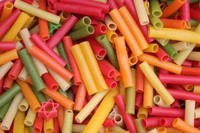 Colorful dry ingredients