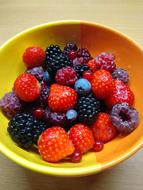 sweet colored berries in a plate