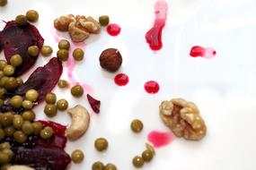 tasty salad with peas