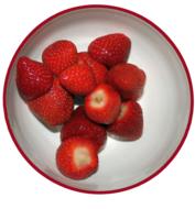 delicious healthy strawberries in a plate