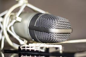 white microphone