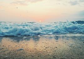 Wave Beach Sunset