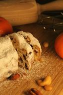 birthday roll with powdered sugar