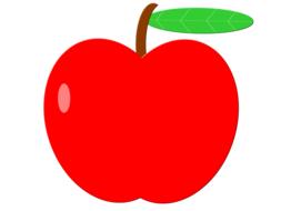 drawing of a colorful apple